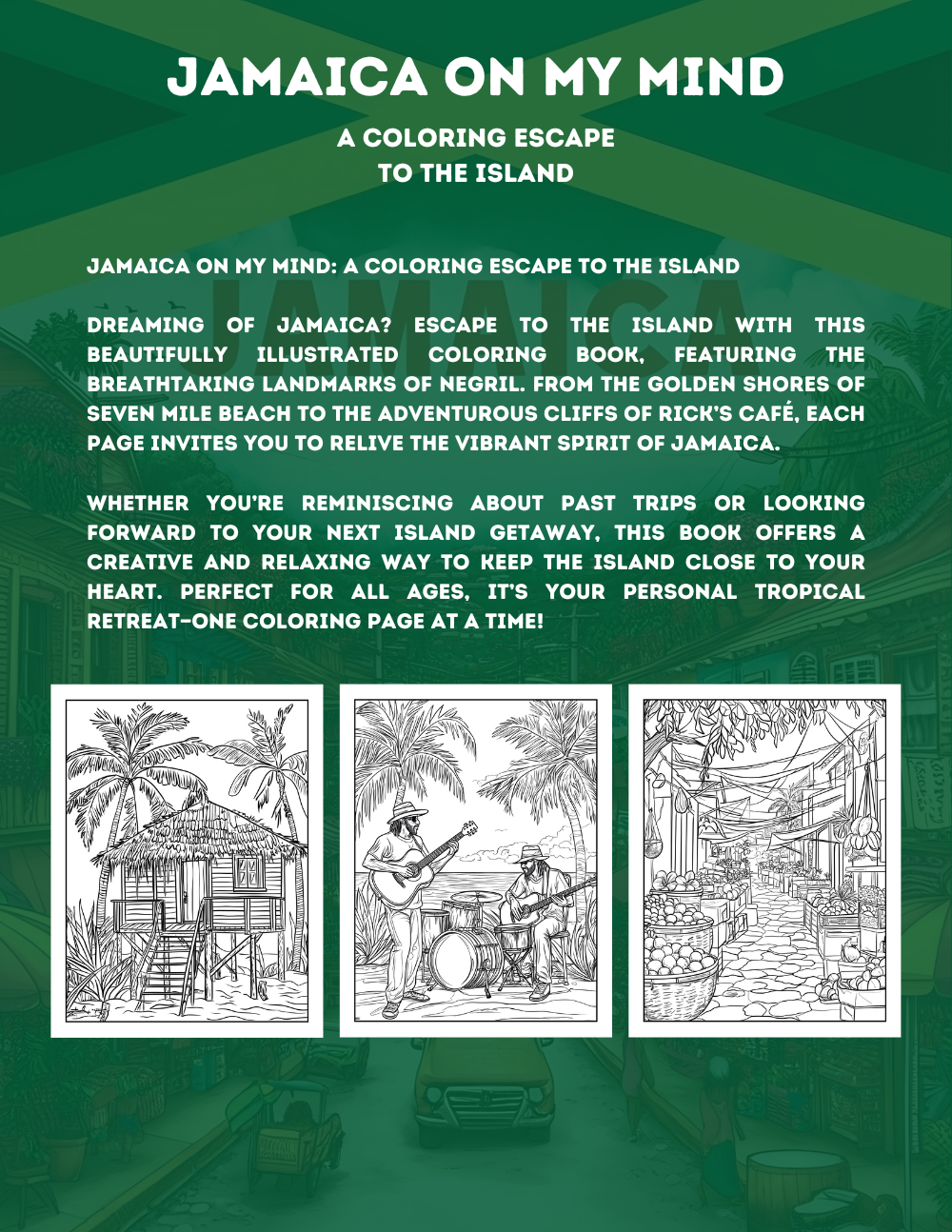 Jamaica on My Mind Coloring Book